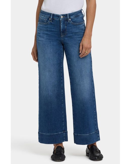 NYDJ Teresa Wide Leg Ankle Jeans In Opera Blue