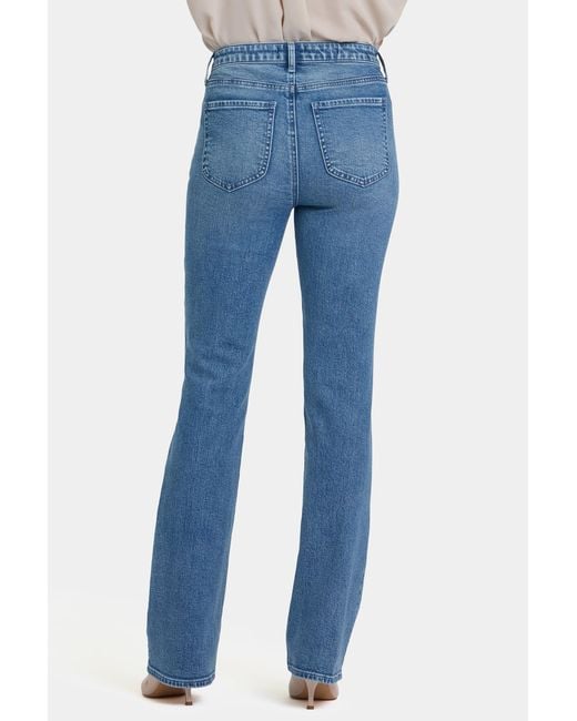 NYDJ Blue Barbara Bootcut Jeans In Washed Crystal
