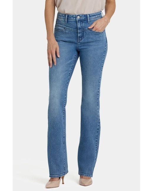 NYDJ Blue Barbara Bootcut Jeans In Washed Crystal