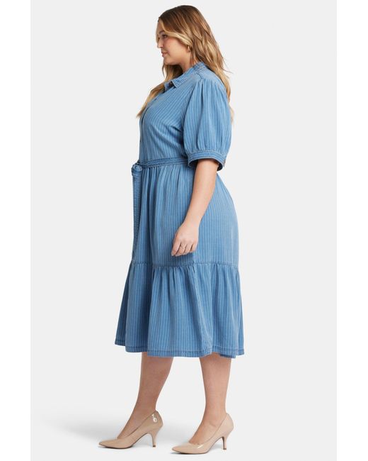 NYDJ Blue Kate Ruffle Dress