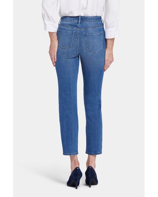 NYDJ Blue Marilyn Straight Ankle Jeans