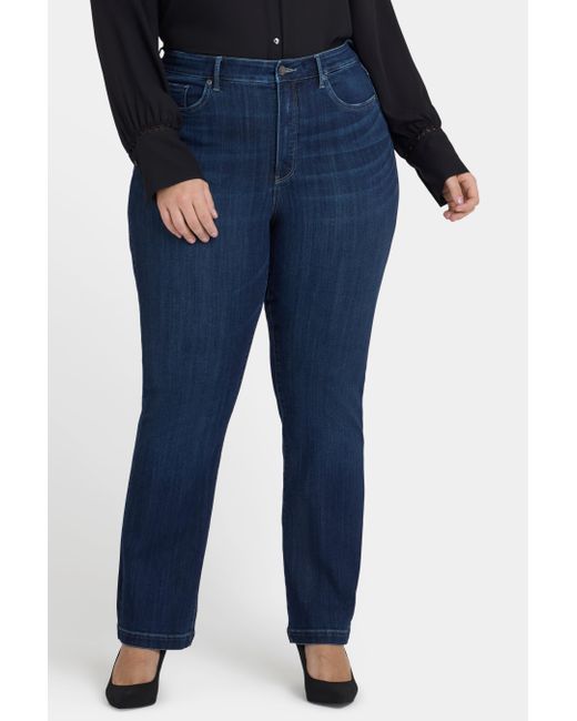 NYDJ Blue Teresa Wide Leg Jeans