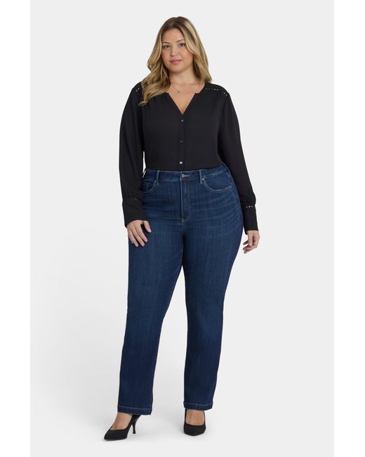 NYDJ Blue Teresa Wide Leg Jeans