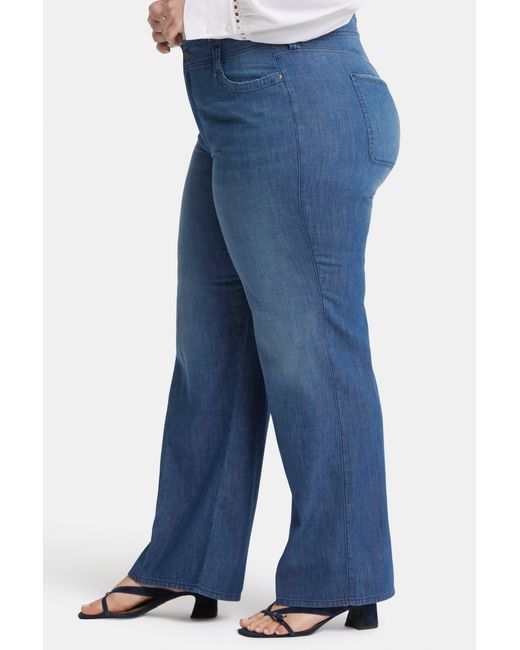 NYDJ Blue Teresa Wide Leg Jeans
