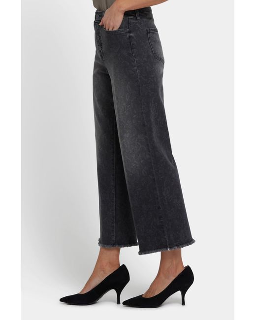 NYDJ Blue Teresa Wide Leg Ankle Jeans In Grey Province