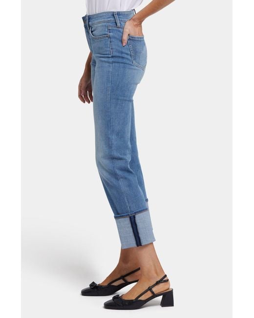 NYDJ Marilyn Straight Jeans – Hazel Wood Wash, Crisscross Design, 88% Cotton, Straight Leg Fit - View #14