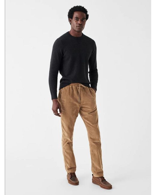 Faherty Drawstring Corduroy Pant in Black for Men Lyst