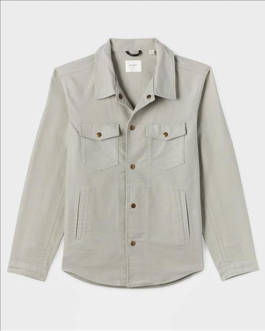 Billy Reid Cotton Moleskin Mo Shirt Jacket in Grey (Gray) for Men | Lyst