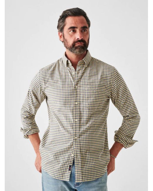 Faherty Stretch Oxford Shirt 2.0 in Gray for Men | Lyst