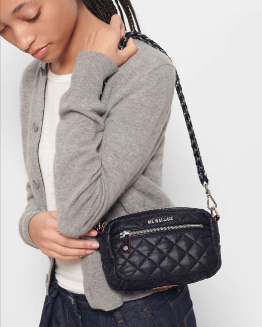 MZ Wallace Mini Crosby in Blue Lyst
