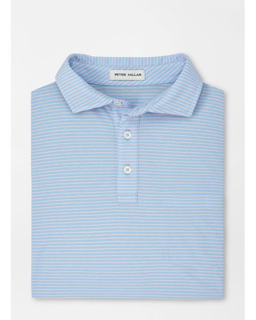 Peter Millar Pilot Mill Halifax Stripe Short Sleeve Polo in Blue for ...