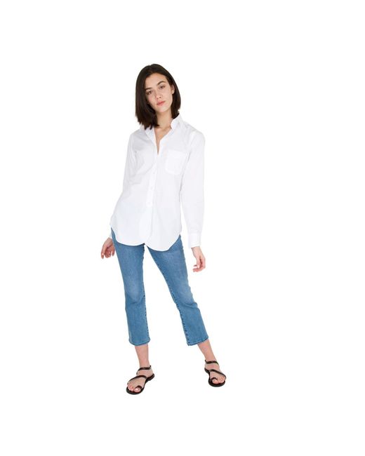 ANN MASHBURN Denim Boyfriend Shirt in 