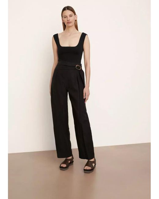 vince tie front crop wide pant