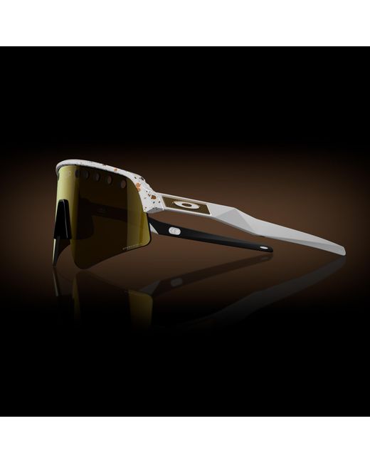 Oakley Black Mathieu Van Der Poel Signature Series Sutro Lite Sweep Sunglasses - Color: Gold/red for men