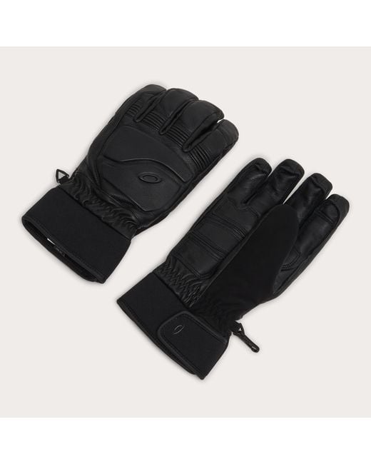 Oakley Black Peak Leather Gloves for men