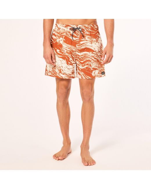 Oakley Orange Deco Palms Rc Beachshort for men