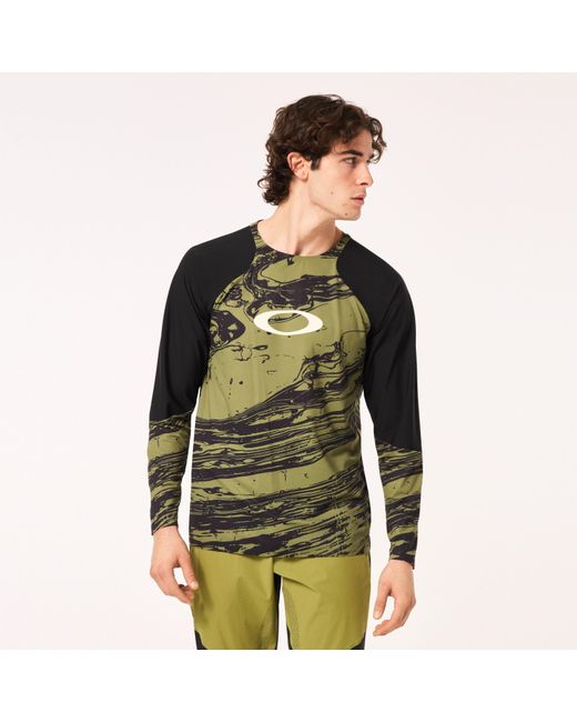 Oakley Green Seeker Airline Ls Jersey for men