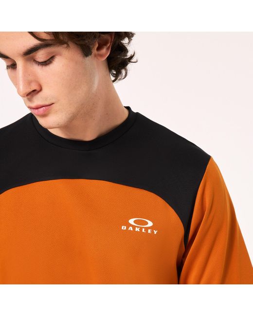 Oakley Orange Free Ride Ss Jersey for men