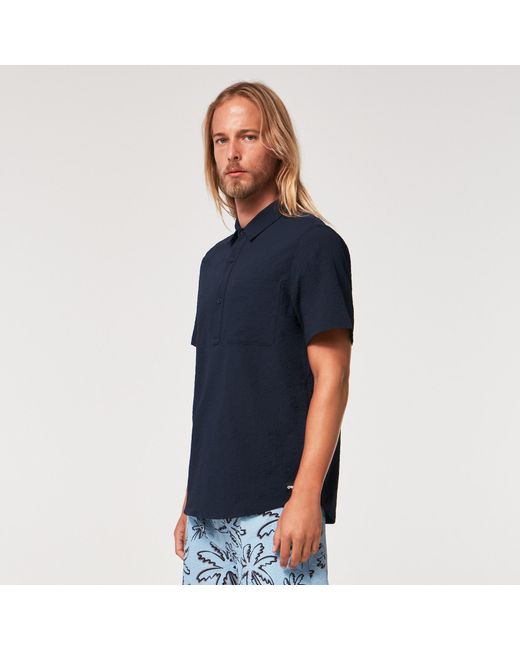 Oakley Blue Porto Rc Ss Button Down - Color: Fathom for men