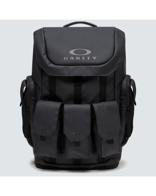 black multi pocket backpack