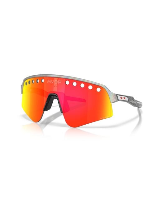 Oakley Red Mathieu Van Der Poel Signature Series Sutro Lite Sweep Sunglasses - Color: Space Dust for men