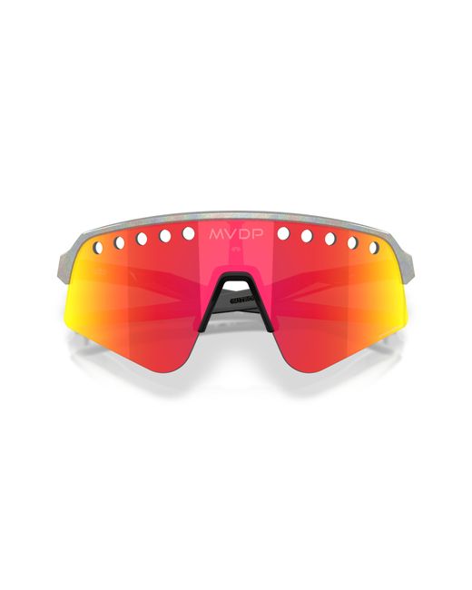Oakley Red Mathieu Van Der Poel Signature Series Sutro Lite Sweep Sunglasses - Color: Space Dust for men