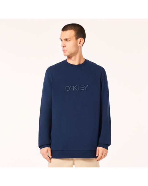 Oakley Blue Embroidered B1B Crew Sweatshirt for men