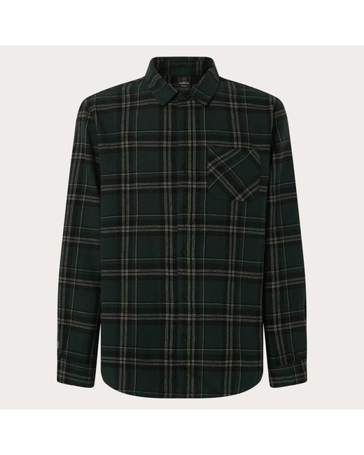 Oakley Podium Plaid Ls Flannel - Color: Black/green for men