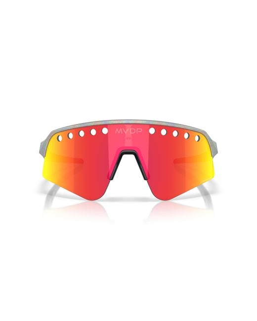 Oakley Red Mathieu Van Der Poel Signature Series Sutro Lite Sweep Sunglasses - Color: Space Dust for men