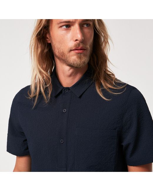 Oakley Blue Porto Rc Ss Button Down - Color: Fathom for men