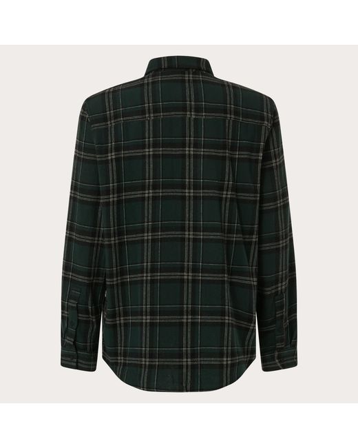 Oakley Podium Plaid Ls Flannel - Color: Black/green for men