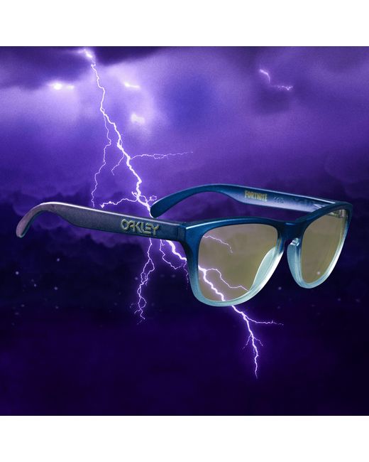 Oakley Black X Fortnitetm Frogskinstm S Sunglasses - Color: Blue/cyan for men