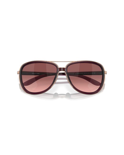 Oakley Crystal Raspberry Split Time Sunglasses in het Multicolor