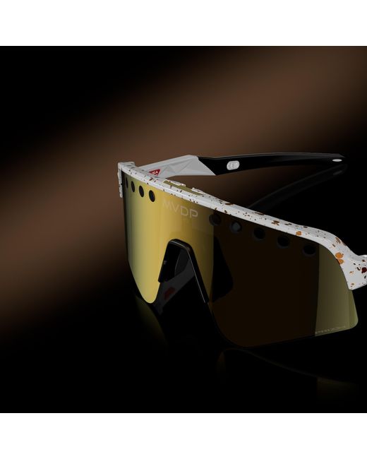 Oakley Black Mathieu Van Der Poel Signature Series Sutro Lite Sweep Sunglasses - Color: Gold/red for men
