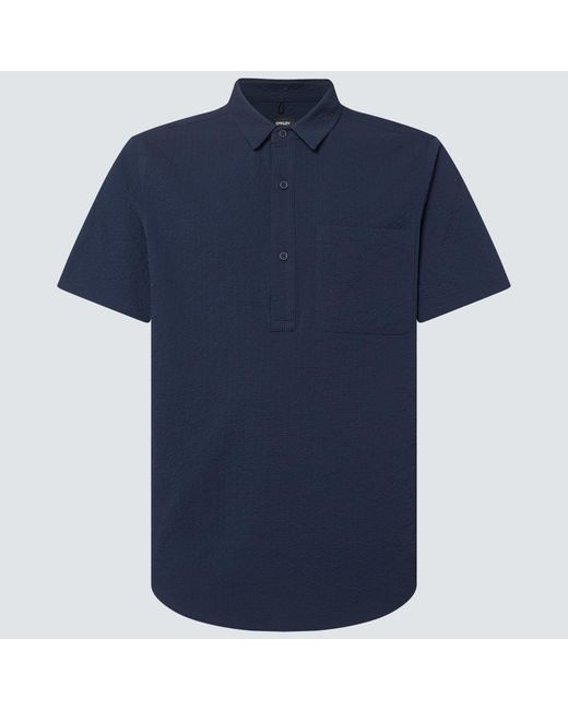 Oakley Blue Porto Rc Ss Button Down - Color: Fathom for men