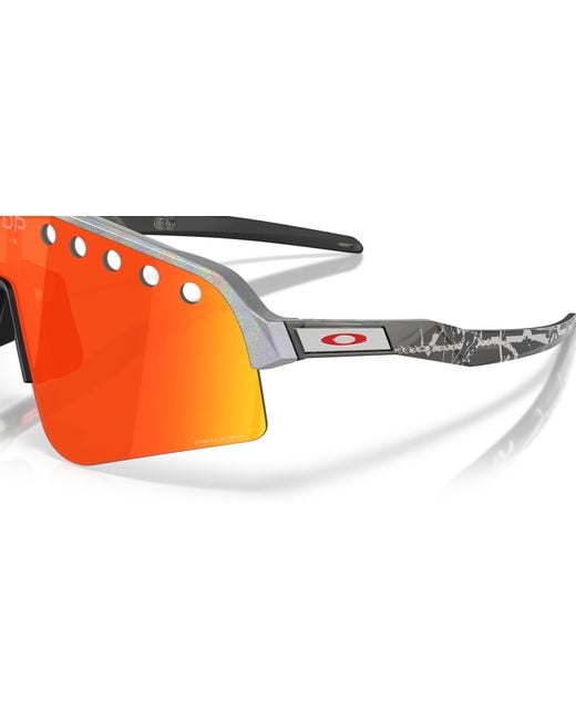 Oakley Red Mathieu Van Der Poel Signature Series Sutro Lite Sweep Sunglasses - Color: Space Dust for men