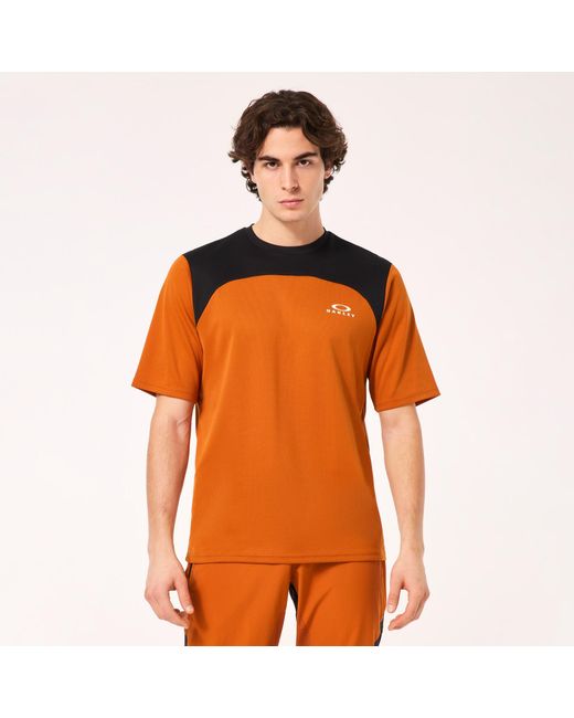 Oakley Orange Free Ride Ss Jersey for men