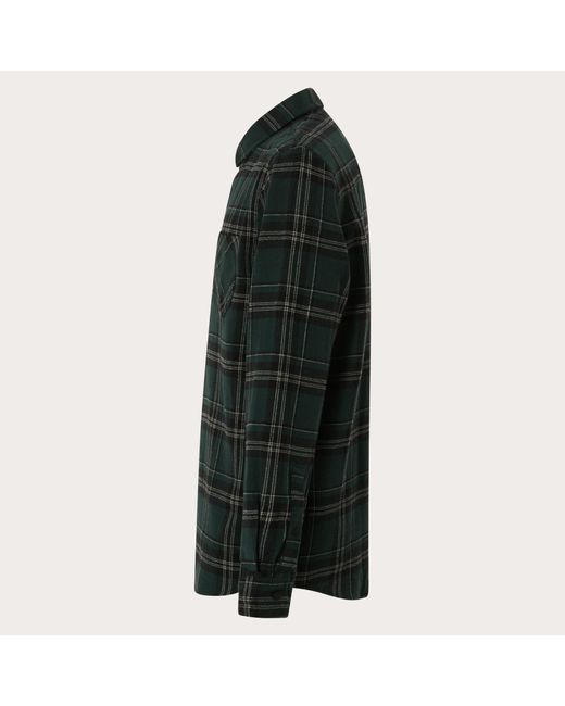 Oakley Podium Plaid Ls Flannel - Color: Black/green for men