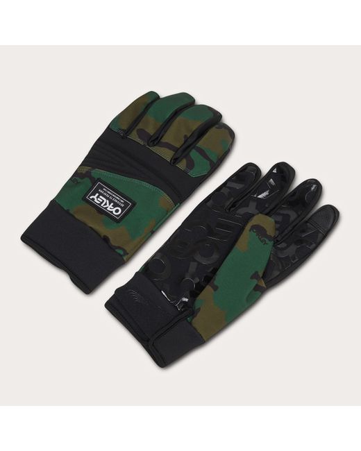 Oakley Green Printed Park B1b Gloves for men