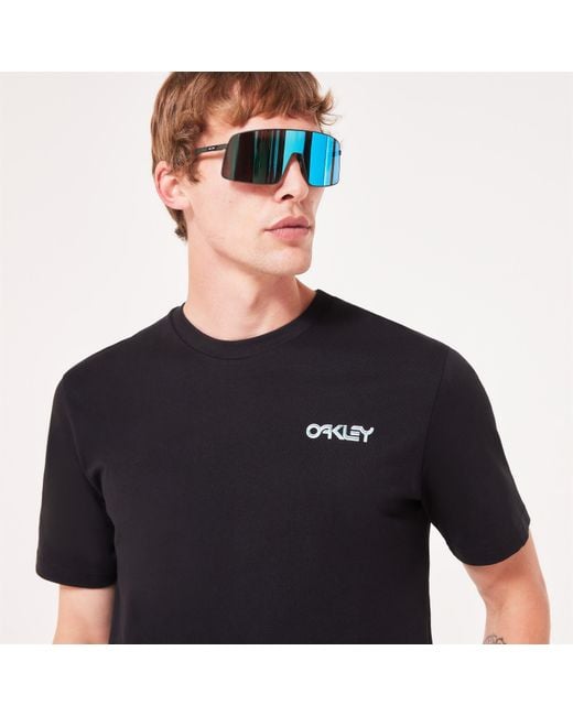 Oakley Blue Mtl Ringed B1B Tee for men