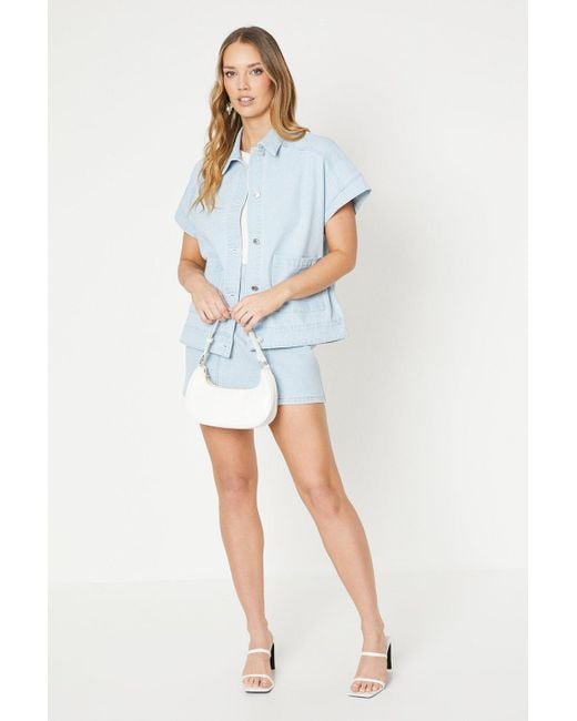 Oasis Blue Sleeveless Denim Jacket