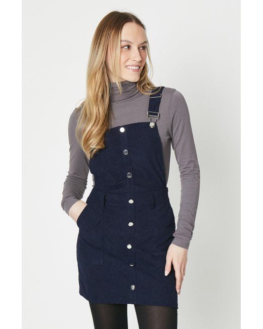 Oasis cord clearance pinafore dress