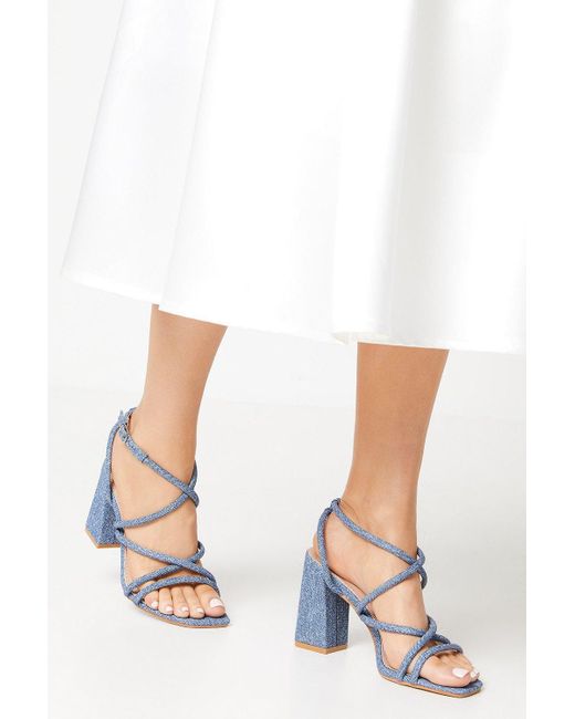 Oasis White Molly Strappy Block Heeled Sandals