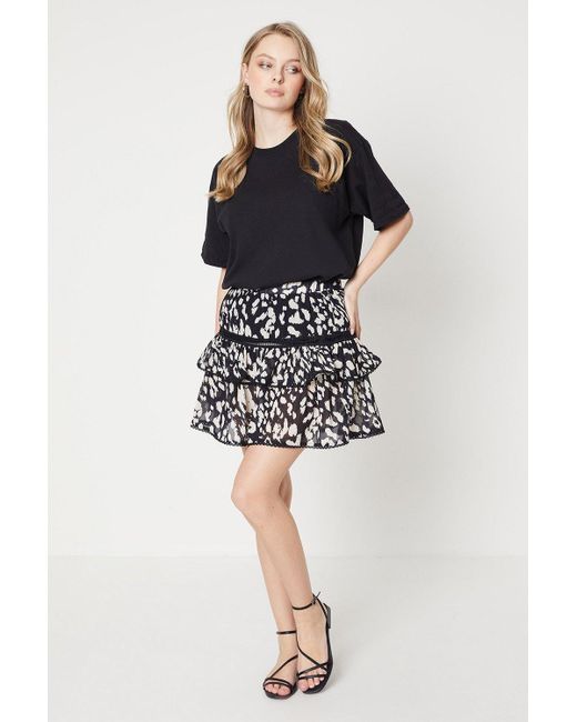 Oasis animal shop print wrap skirt