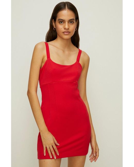 Oasis Red Corset Mini Dress
