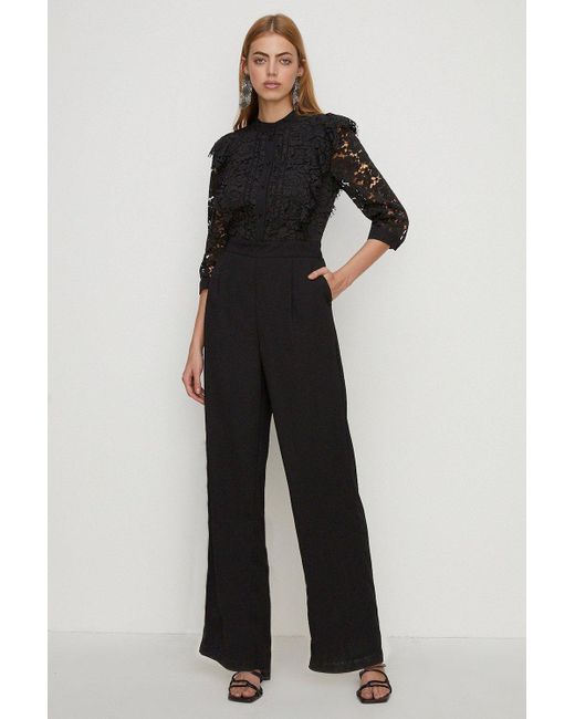 Oasis blue cheap bardot jumpsuit