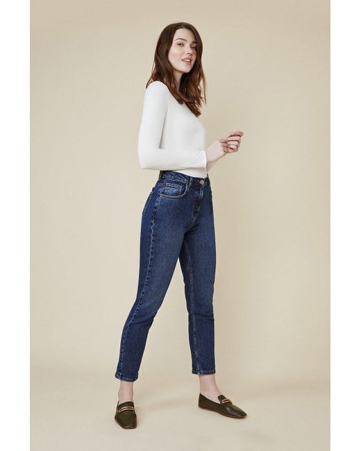 Oasis Blue Long Authentic Mom Jean
