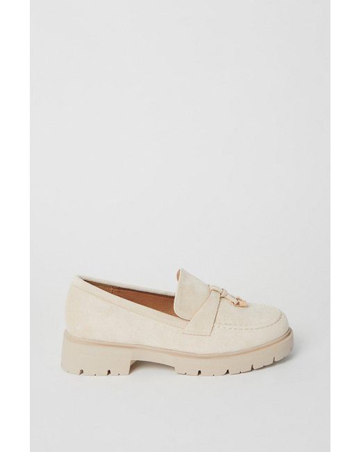 Oasis Natural Bonnie Tassel Detail Chunky Loafers