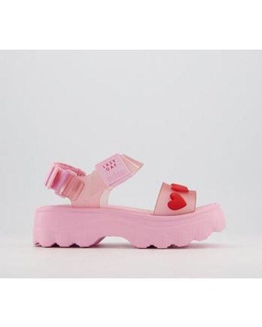 Melissa X Lazy Oaf Kick Off Heart Sandals Recyclable Plastic in Pink ...