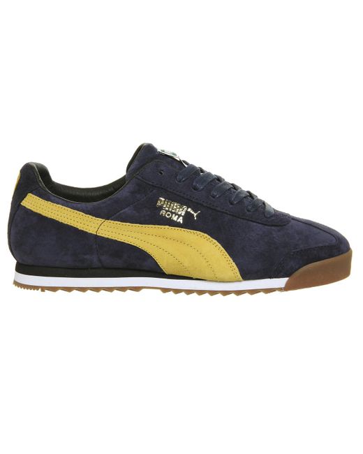 puma roma trainers blue